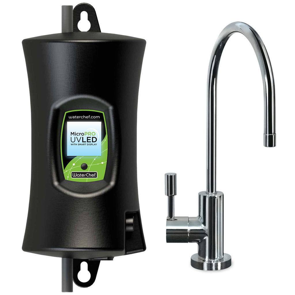MicroPRO UV LED Under-Sink Water Purifier System with Chrome Faucet