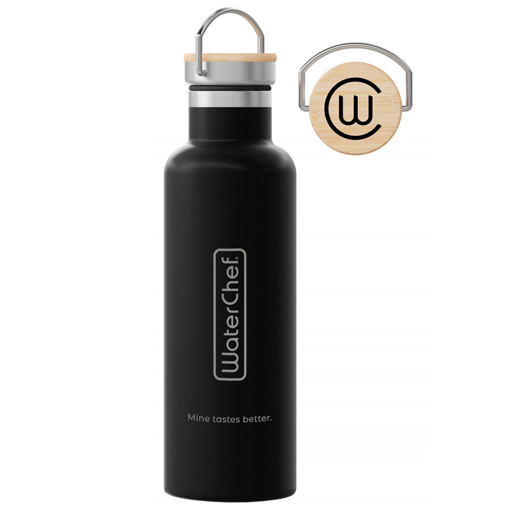 insulated stainless steel bottle, black